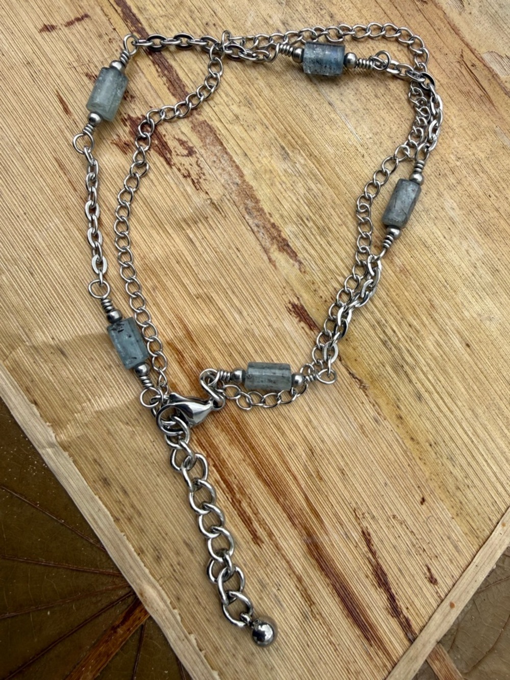 Calm #5 - Anklet Kyanite Lightweight Stainless Steel